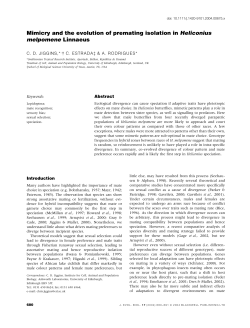 Mimicry and the evolution of premating isolation in Heliconius