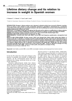 Lifetime dietary change and its relation to increase in