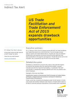 US Trade Facilitation and Trade Enforcement Act of 2015