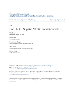Cue-Elicited Negative Affect in Impulsive Smokers