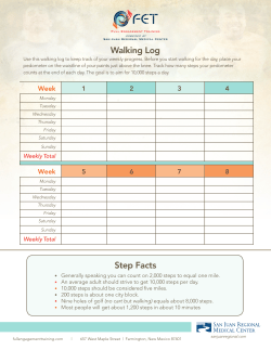 Step Facts Walking Log - San Juan Regional Medical Center