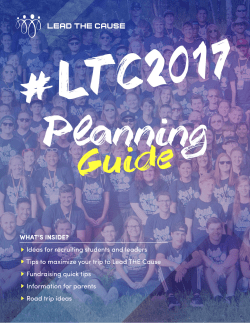 Lead THE Cause 2017 Planning Guide