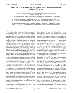 Direct observation of mobility and interactions of oxygen molecules
