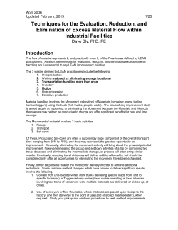 Techniques for the Evaluation, Reduction, and