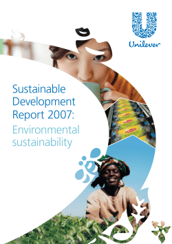 Sustainable development report 2007: Environmental