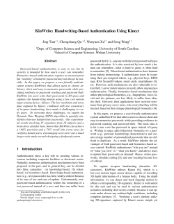 KinWrite: Handwriting-Based Authentication Using