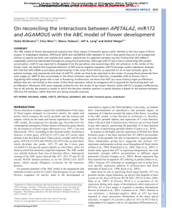 On reconciling the interactions between APETALA2