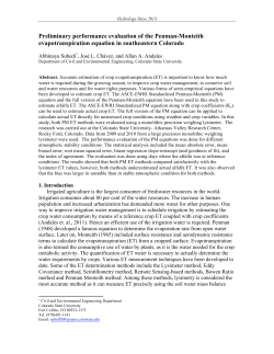 Preliminary performance evaluation of the