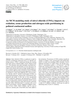 An MCM modeling study of nitryl chloride (ClNO2) impacts on