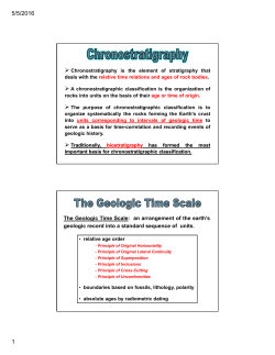 The Geologic Time Scale: an arrangement of the earth`s geologic