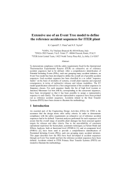 Extensive use of an Event Tree model to define the reference