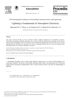 Lightning a Fundamental of Atmospheric Electricity