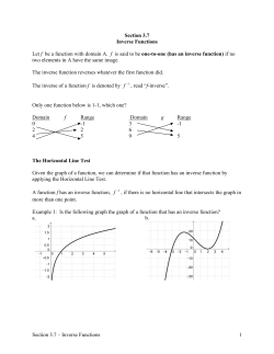 Inverse Functions