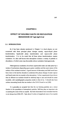 CHAPTER 5 EFFECT OF SOLUBLE SALTS ON NUCLEATION