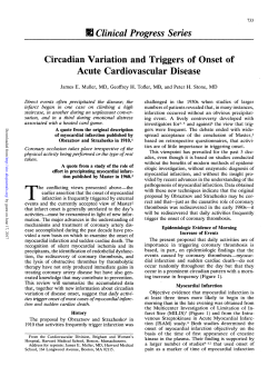 Circadian variation and triggers of onset of acute