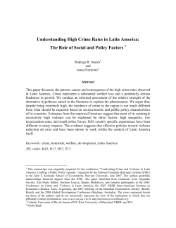 Understanding High Crime Rates in Latin America: The