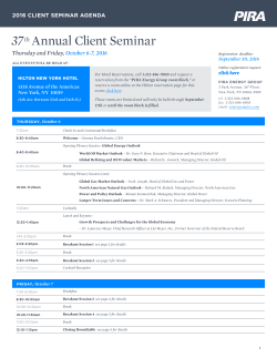 37 th Annual Client Seminar