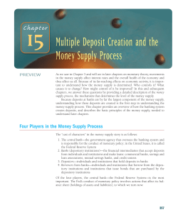 Multiple Deposit Creation and the Money Supply Process