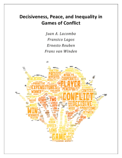 Decisiveness, Peace, and Inequality in Games of Conflict
