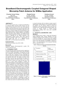 Broadband Electromagnetic Coupled Octagonal Shaped Microstrip