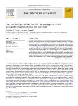 Infant Behavior and Development Does the message matter? The