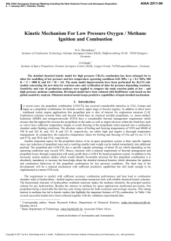 Kinetic Mechanism for Low Pressure Oxygen/Methane Ignitionand