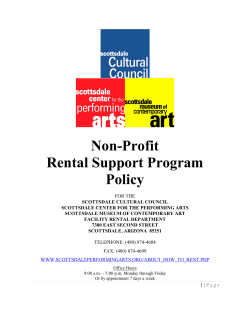 Non-Profit Rental Support Program Policy