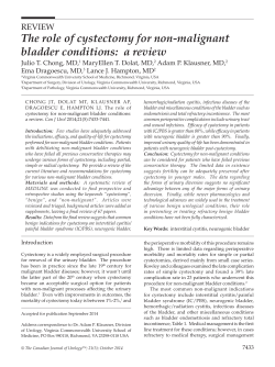 The role of cystectomy for non-malignant bladder conditions: a review
