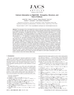 Calcium Adsorption on MgO(100): Energetics