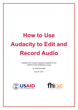 How To Use Audacity