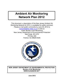 New Jersey Air Monitoring Site Description - Envista