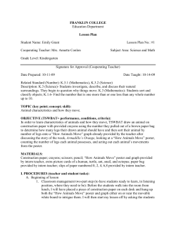 Emily Grant Lesson Plan No.: #1 Cooperating