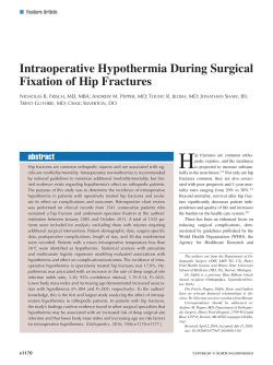 Intraoperative Hypothermia During Surgical Fixation of Hip