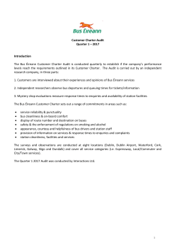 BE Customer Charter Audit