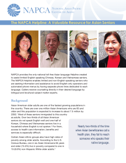 The NAPCA Helpline: A Valuable Resource for Asian Seniors