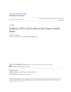 Evidence of Pre-Clovis Sites in the Eastern United States