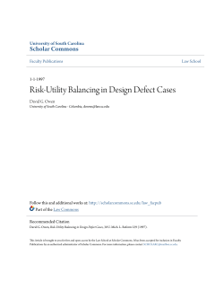 Risk-Utility Balancing in Design Defect Cases