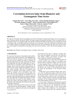 Correlation between Solar Semi-Diameter and Geomagnetic Time