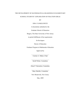 A STUDY OF THE DEVELOPMENT OF REASONING IN FOURTH