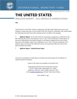 The United States: Spillover Report for the 2011 Article IV