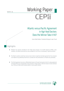 Atlantic versus Pacific Agreement in Agri-food Sectors: Does