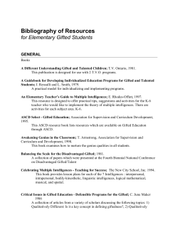 Bibliography of Resources