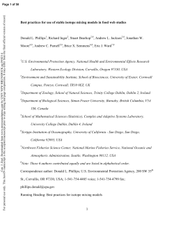 Best practices for use of stable isotope mixing models in food web