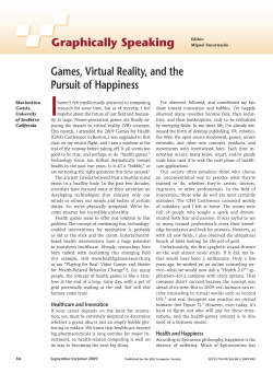 Games, Virtual Reality, and the Pursuit of Happiness