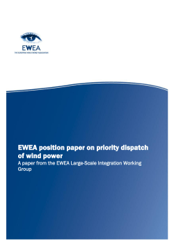 EWEA position paper on priority dispatch of wind power