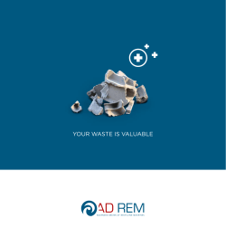Ad Rem Corporate brochure - Ad Rem Recycling Machines