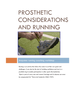 Prosthetic considerations and running - PORT-ER