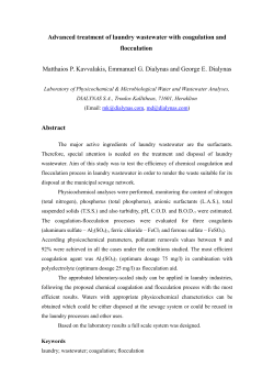 Advanced treatment of laundry wastewater with