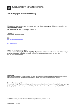 Migration and environment in Ghana: a cross