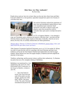 Holy Sites: Are They Authentic?